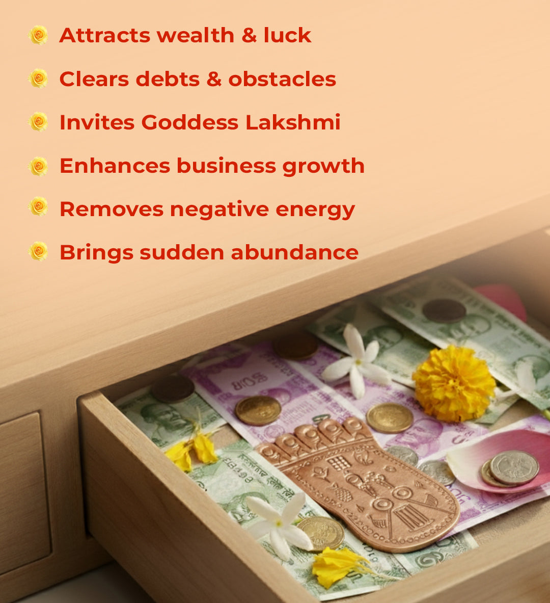 Energised Copper Gaya Vishnu Padam