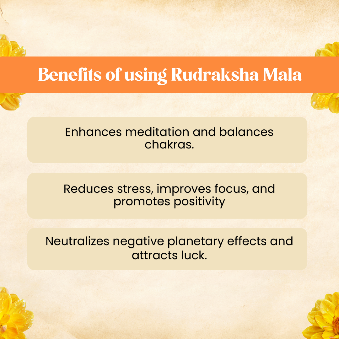 2 Mahakumbh Triveni Sangam Jal + 1 Bilva Leaf + Rudraksha Mala (6MM)