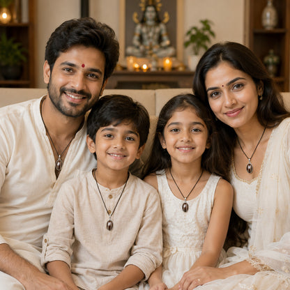 Narmadeshwar Shivling Pendant – Family Pack of 4