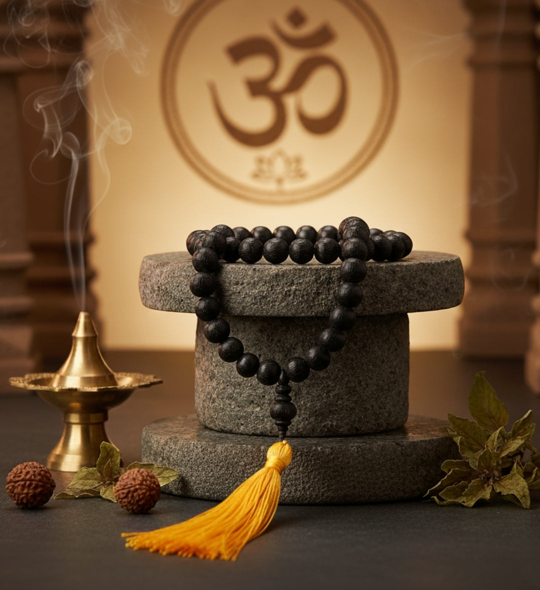 100% Original 108- Beads Karungali Mala Energized by Devaseva