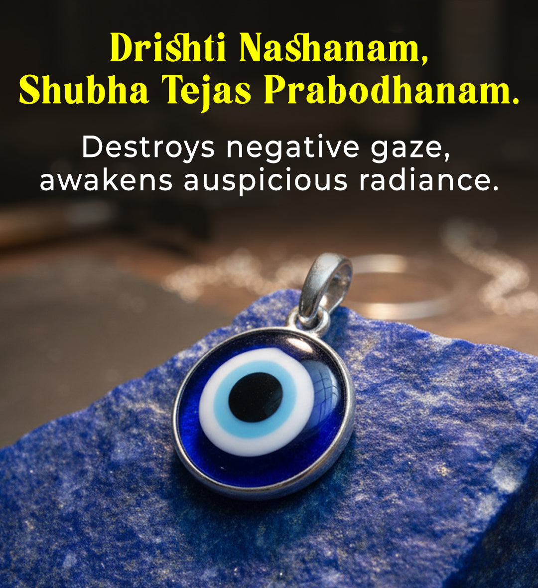 Silver Evil Eye Protection Pendant – Deflect Negativity, Attract Positivity