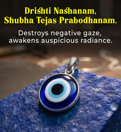 Silver Evil Eye Protection Pendant – Deflect Negativity, Attract Positivity