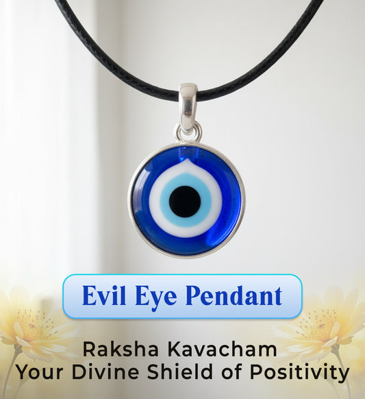 Silver Evil Eye Protection Pendant – Deflect Negativity, Attract Positivity