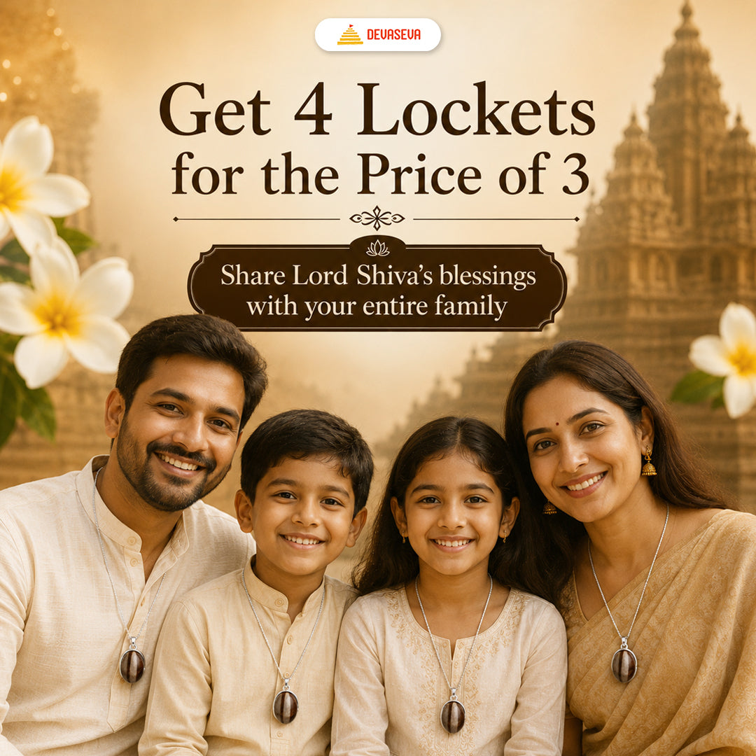Narmadeshwar Shivling Pendant – Family Pack of 4
