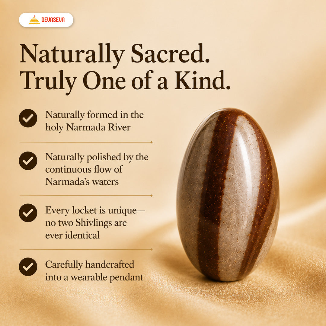 Narmadeshwar Shivling Pendant – Family Pack of 4