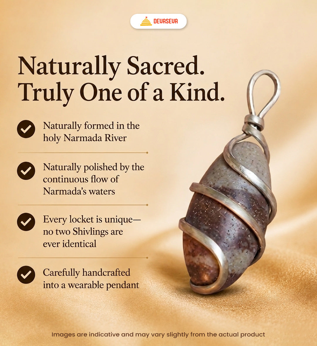 Narmadeshwar Shivling Pendant – Family Pack of 4