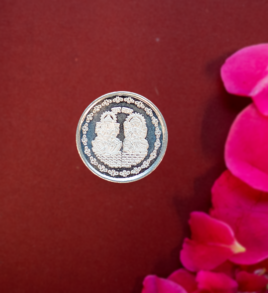 Energized Lakshmi Ganapati Silver Coin - 5 Grams