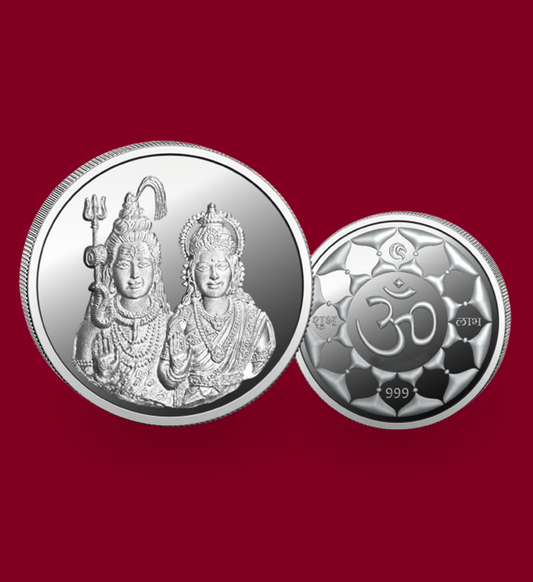 Energized Shiv Parvati Coin - 5 Grams